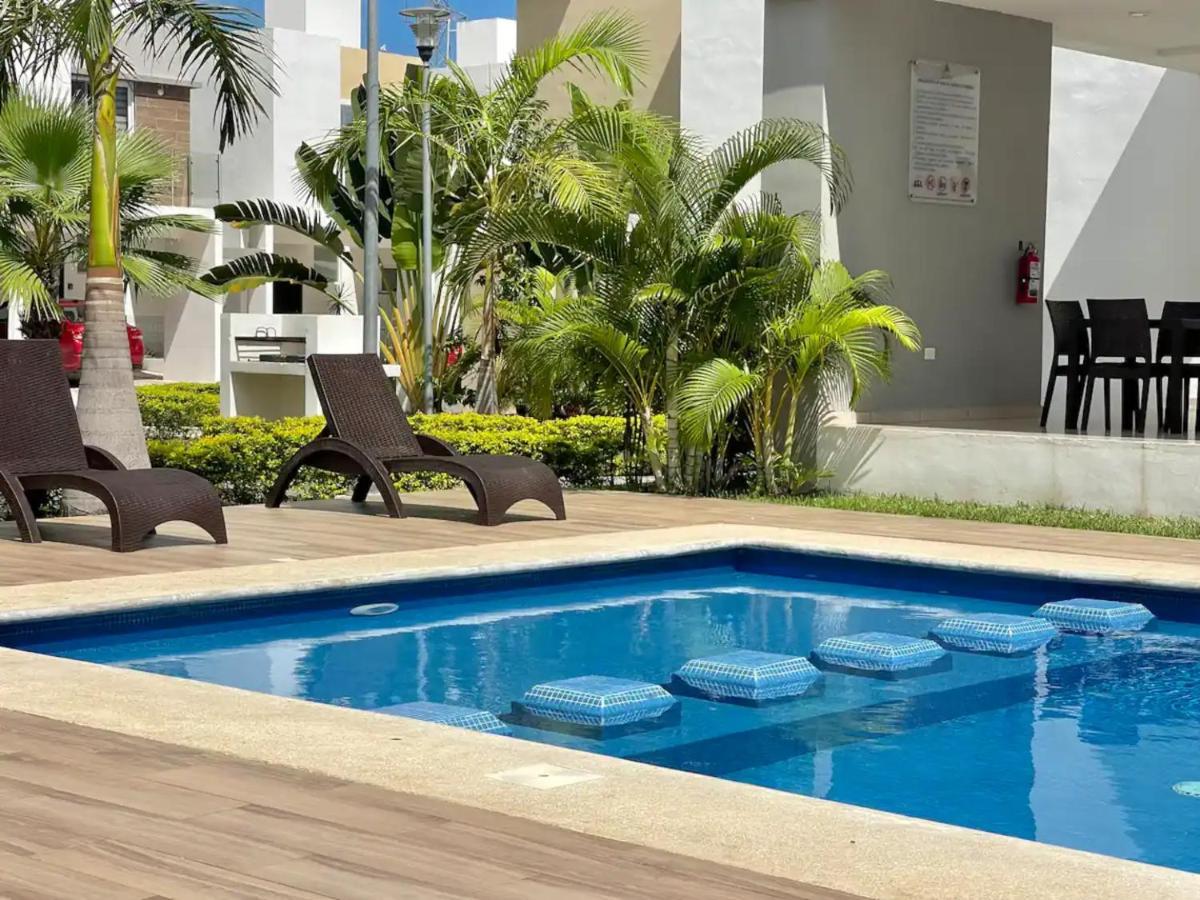 坎昆Casa Familiar Cerca De La Playa Con Terraza Privada别墅 外观 照片